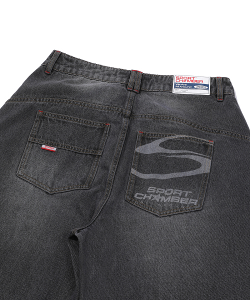 SPORT CHAMBER（スポーツチャンバー）の「[コカコーラ] バルーンデニムパンツ(ブラック)（デニムパンツ・レディース・その他・1/2/3）」の10枚目の写真