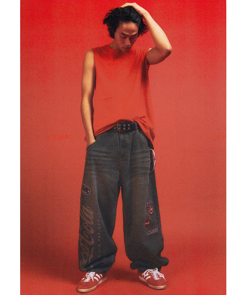 SPORT CHAMBER（スポーツチャンバー）の「[コカコーラ] バルーンデニムパンツ(ブラック)（デニムパンツ・レディース・その他・1/2/3）」の12枚目の写真