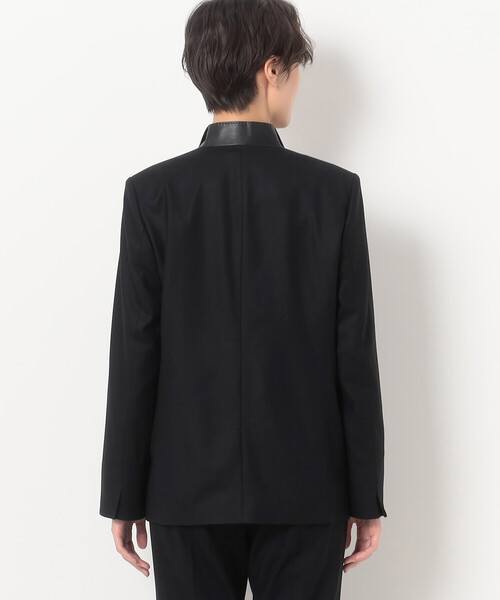 K.T KIYOKO TAKASE（キヨコタカセ）の「〔 Sサイズ 〕 ２ＷＡＹストレッチフラノ スタンドテーラードジャケット（テーラードジャケット・レディース・ブラック/ベージュ・5号）」の10枚目の写真