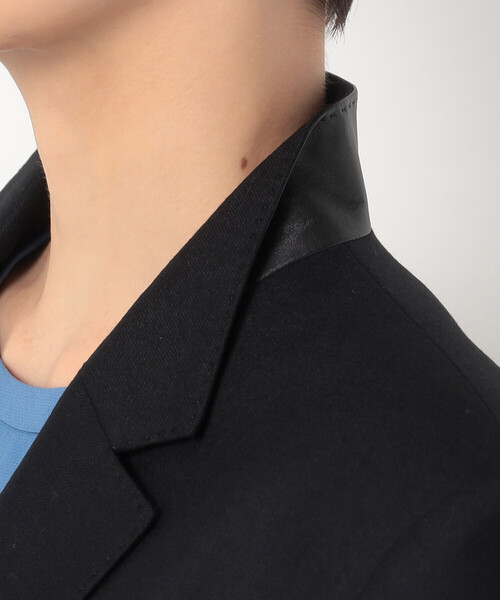 K.T KIYOKO TAKASE（キヨコタカセ）の「〔 Sサイズ 〕 ２ＷＡＹストレッチフラノ スタンドテーラードジャケット（テーラードジャケット・レディース・ブラック/ベージュ・5号）」の12枚目の写真