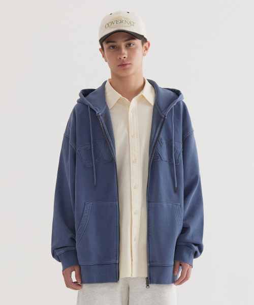 COVERNAT(カバーナット)の「CVNT ピグメント フードジップアップ ネイビー(パーカー・レディース・その他・X-LARGE/SMALL/MEDIUM/LARGE)」の1枚目の写真