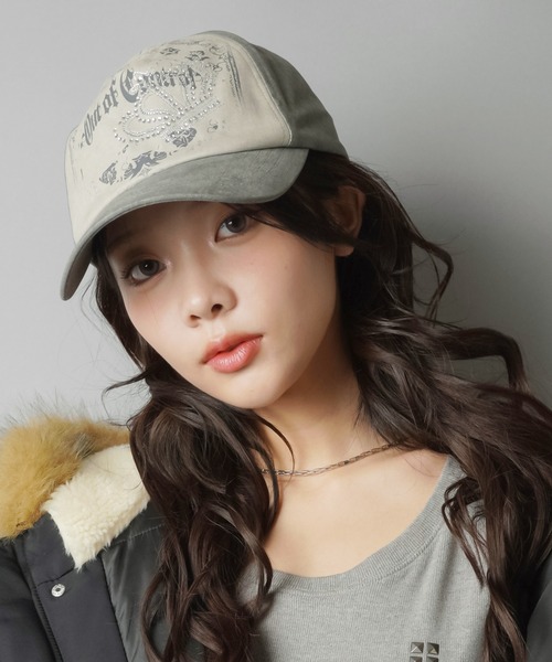 SPINNS（スピンズ）の「コットンキャップ/ラインストーンクラウン（キャップ・レディース・ベージュ系その他・ONESIZE）」の8枚目の写真