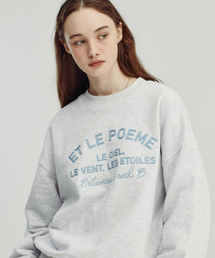 Between A and B（ビトウィーンエイアンドビー）の「チェーン刺繍スウェットシャツ[ホワイトメランジ]（スウェット）」