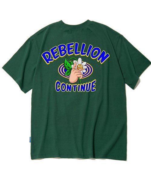 TRIPSHION(トリップション)の「REBELLION FLOWER GRAPHIC Tシャツ - グリーン(Tシャツ/カットソー・メンズ・その他・LARGE/MEDIUM/X-LARGE)」の1枚目の写真