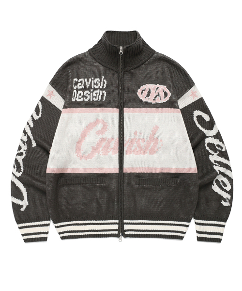 RACING TEAM KNIT ZIP UP CHARCOAL(CV2EFUK682A)