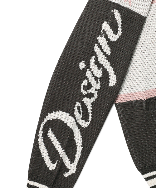 Cavish(カビシ)の「RACING TEAM KNIT ZIP UP CHARCOAL(CV2EFUK682A)(カーディガン/ボレロ・レディース・チャコール・SMALL/MEDIUM/LARGE)」の7枚目の写真