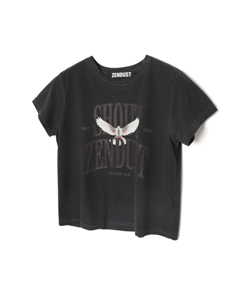 ZENDUST(ジェンダスト)の「Pigeon T-shirt BLACK(Tシャツ/カットソー・レディース・ブラック・FREE)」の2枚目の写真