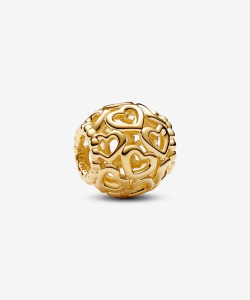 オープンワーク ハート ゴールド チャーム