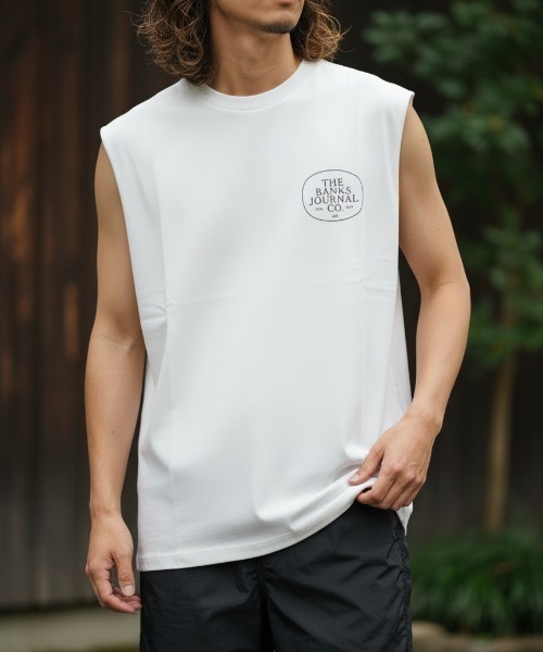BANKS(バンクス)の「TANK/BANKS/バンクス ロゴ タンクトップ / ノースリーブ Tシャツ / サーフ ストリート ビーチ(タンクトップ・メンズ・ブラック/オフホワイト/イエロー・MEDIUM/LARGE/X-LARGE)」の1枚目の写真