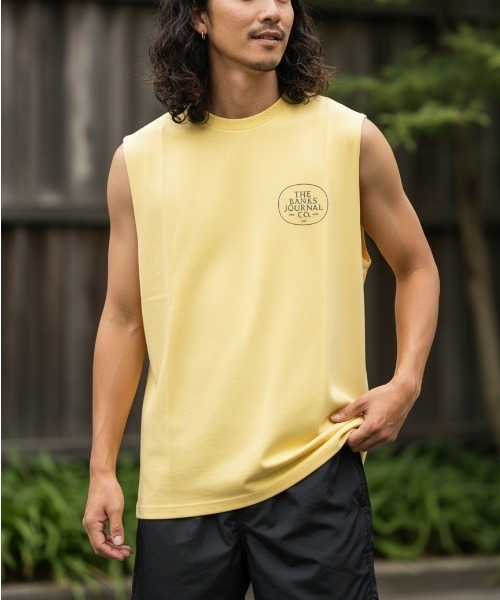 BANKS(バンクス)の「TANK/BANKS/バンクス ロゴ タンクトップ / ノースリーブ Tシャツ / サーフ ストリート ビーチ(タンクトップ・メンズ・ブラック/オフホワイト/イエロー・MEDIUM/LARGE/X-LARGE)」の3枚目の写真