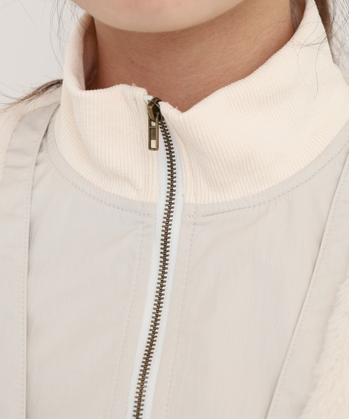 A.N.L（エーエヌエル　レーベル）の「A.N.L エコファー切替ブルゾン（ブルゾン・レディース・アイボリー/ブラック・38）」の6枚目の写真