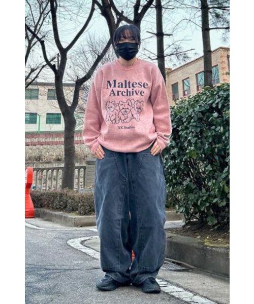 WaiKei(ワイケイ)の「マルチーズアーカイブライングラフィックニットピンク(ニット/セーター・レディース・その他・2/1)」の11枚目の写真