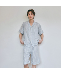 LUNALUZ STUDIO（ルナルス）の「Men's Margaret Rayon Cotton Short Sleeve Collar Two Piece Pajamas（ルームウェア/パジャマ）」