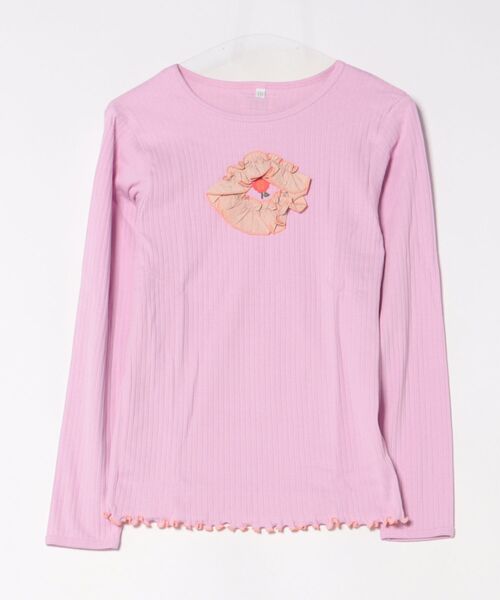 MARKEY'S(マーキーズ)の「サテンフリルリブカットソー/おとな(Tシャツ/カットソー・レディース・グレー/ライトブルー/ピンク・160cm)」の3枚目の写真