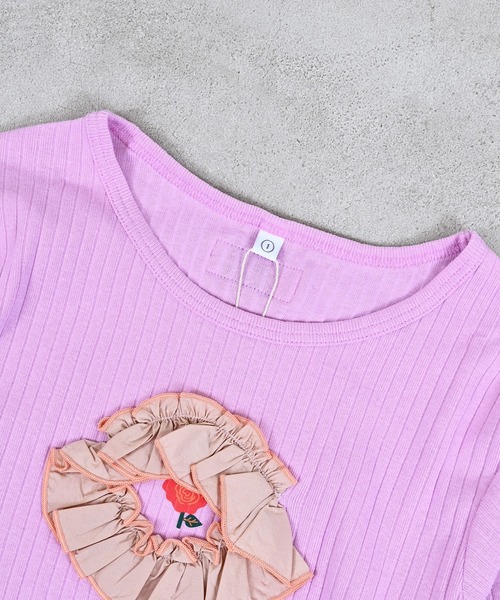 MARKEY'S(マーキーズ)の「サテンフリルリブカットソー/おとな(Tシャツ/カットソー・レディース・グレー/ライトブルー/ピンク・160cm)」の11枚目の写真