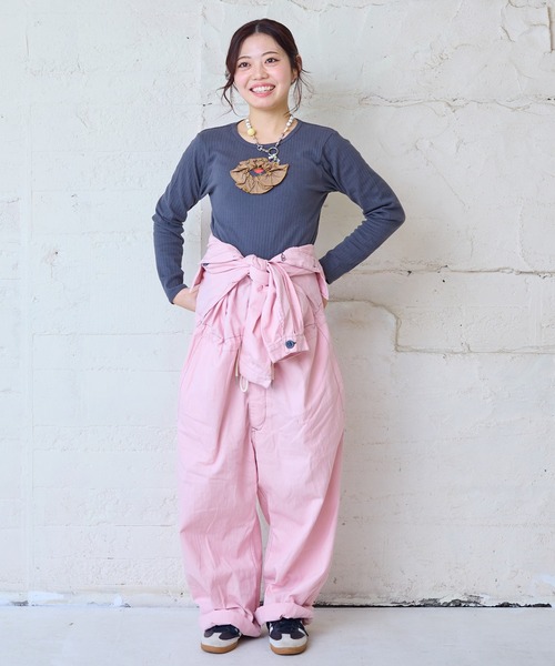 MARKEY'S(マーキーズ)の「サテンフリルリブカットソー/おとな(Tシャツ/カットソー・レディース・グレー/ライトブルー/ピンク・160cm)」の10枚目の写真