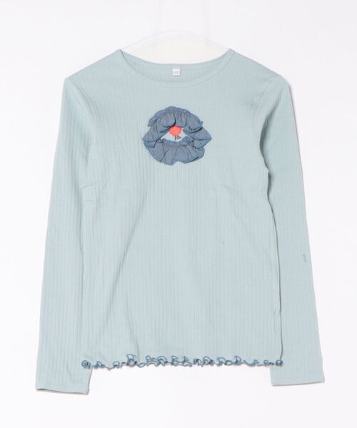 MARKEY'S(マーキーズ)の「サテンフリルリブカットソー/おとな(Tシャツ/カットソー・レディース・グレー/ライトブルー/ピンク・160cm)」の4枚目の写真