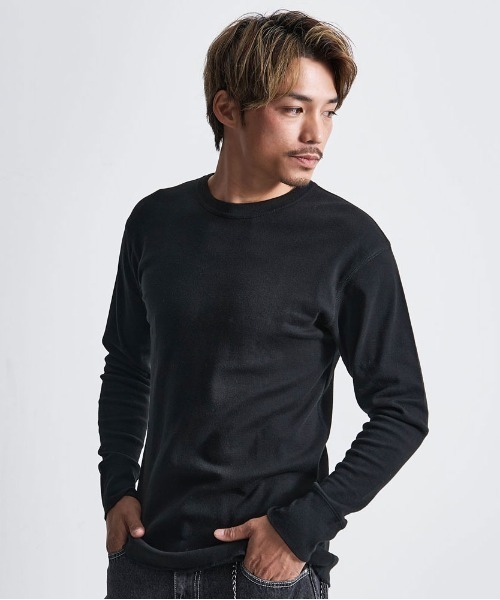 SILVER BULLET(シルバーバレット)の「『JEMORGAN LONG JOHNS/ジェーイーモーガンロングジョーンズ』クールネック長袖Tシャツ【+】(Tシャツ/カットソー・メンズ・グレー/ブラック/チャコールグレー/ホワイト・XL/L/M/S)」の1枚目の写真