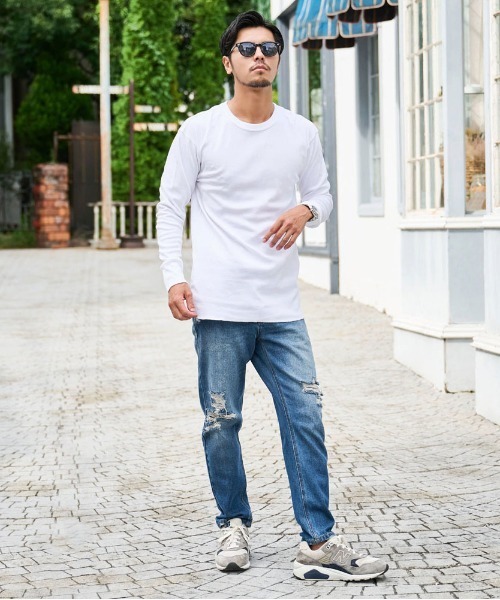 SILVER BULLET(シルバーバレット)の「『JEMORGAN LONG JOHNS/ジェーイーモーガンロングジョーンズ』クールネック長袖Tシャツ【+】(Tシャツ/カットソー・メンズ・グレー/ブラック/チャコールグレー/ホワイト・XL/L/M/S)」の17枚目の写真