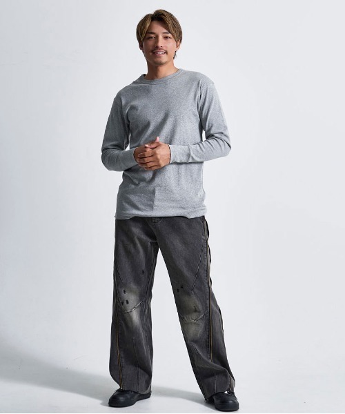 SILVER BULLET(シルバーバレット)の「『JEMORGAN LONG JOHNS/ジェーイーモーガンロングジョーンズ』クールネック長袖Tシャツ【+】(Tシャツ/カットソー・メンズ・グレー/ブラック/チャコールグレー/ホワイト・XL/L/M/S)」の10枚目の写真