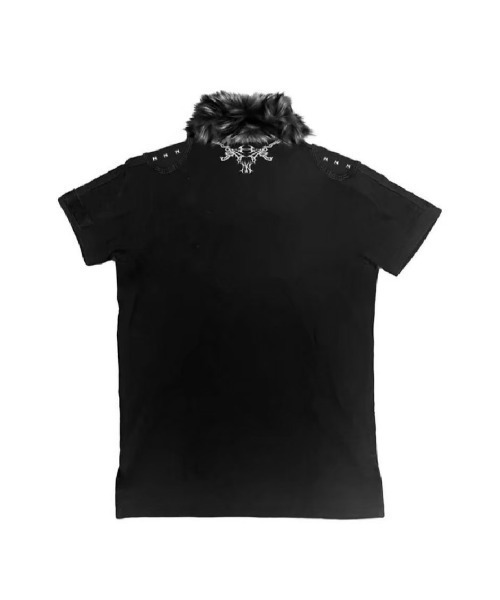 COZY WORLDWIDE(コージーワールドワイド)の「【Cozy world Wide】"BBY TECHBOI" FUR POLO / 【コージーワールドワイド】ロゴグラフィックファーカラー半袖ポロシャツ(ポロシャツ・メンズ・ブラック/ピンク・S/M)」の16枚目の写真
