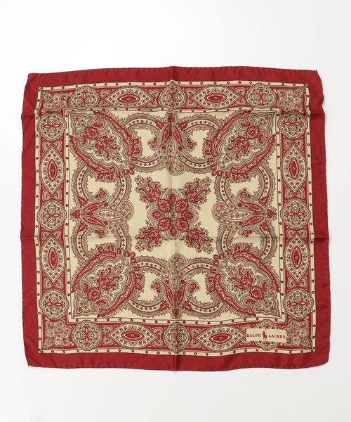 POLO RALPH LAUREN(ポロ ラルフ ローレン)の「ペイズリー シルク ツイル バンダナ(バンダナ/スカーフ・メンズ・ブラウン系3・ONE)」の3枚目の写真