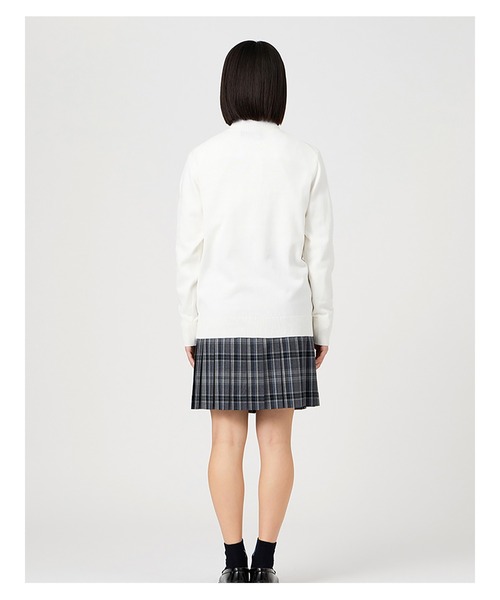 EASTBOY（イーストボーイ）の「セーター 綿 12G ニット 女子 制服 学生服 中学生 高校生 スクール 入学式 卒業式（ニット/セーター・キッズ・オフホワイト/ライトグレー/ネイビー・13号/11号/9号）」の11枚目の写真