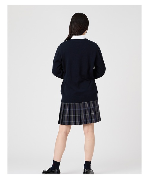 EASTBOY（イーストボーイ）の「セーター 綿 12G ニット 女子 制服 学生服 中学生 高校生 スクール 入学式 卒業式（ニット/セーター・キッズ・オフホワイト/ライトグレー/ネイビー・13号/11号/9号）」の17枚目の写真