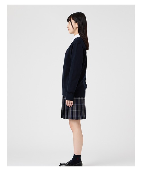 EASTBOY（イーストボーイ）の「セーター 綿 12G ニット 女子 制服 学生服 中学生 高校生 スクール 入学式 卒業式（ニット/セーター・キッズ・オフホワイト/ライトグレー/ネイビー・13号/11号/9号）」の16枚目の写真