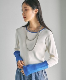 LEPSIM | 12ゲージ袖配色プルオーバー3　639438(ニット/セーター)