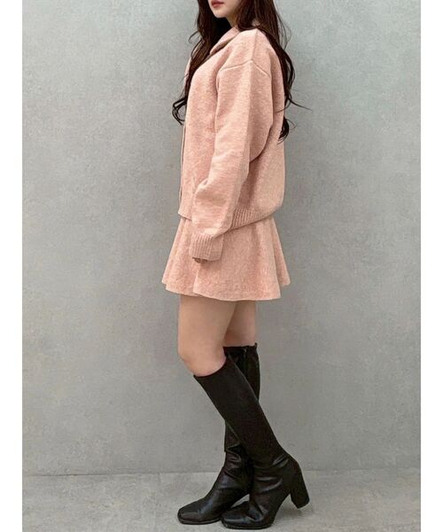 MERCURYDUO（マーキュリーデュオ）の「【追加生産】メランジニットセットアップ（ワンピース・レディース・グレー/オフホワイト/ピンク・SMALL/MEDIUM）」の8枚目の写真