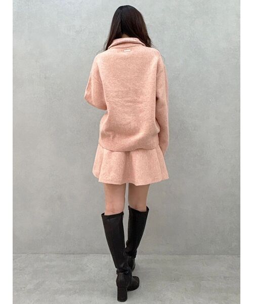 MERCURYDUO（マーキュリーデュオ）の「【追加生産】メランジニットセットアップ（ワンピース・レディース・グレー/オフホワイト/ピンク・SMALL/MEDIUM）」の9枚目の写真