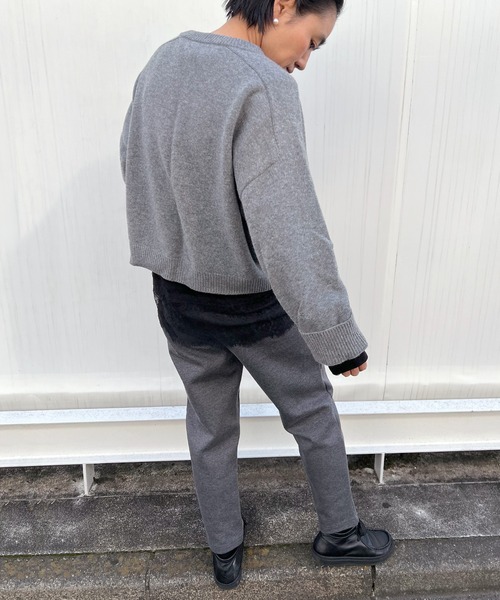 COUDRE(クードル)の「ヘムレースロンT(Tシャツ/カットソー・レディース・ブラック/ホワイト・FREE)」の12枚目の写真