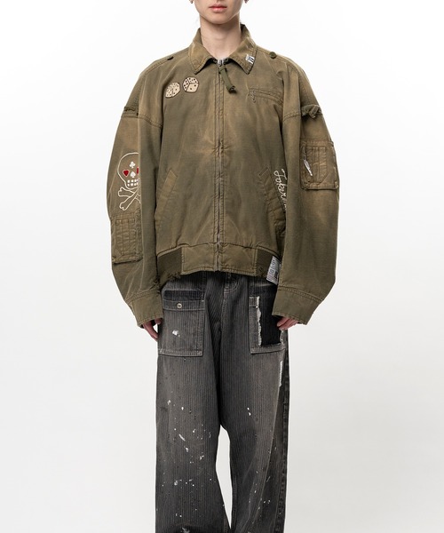 Maison MIHARA YASUHIRO(メゾンミハラヤスヒロ)の「Sun Faded Like Military Jacket(ブルゾン・メンズ・カーキ/ブラック・48)」の2枚目の写真