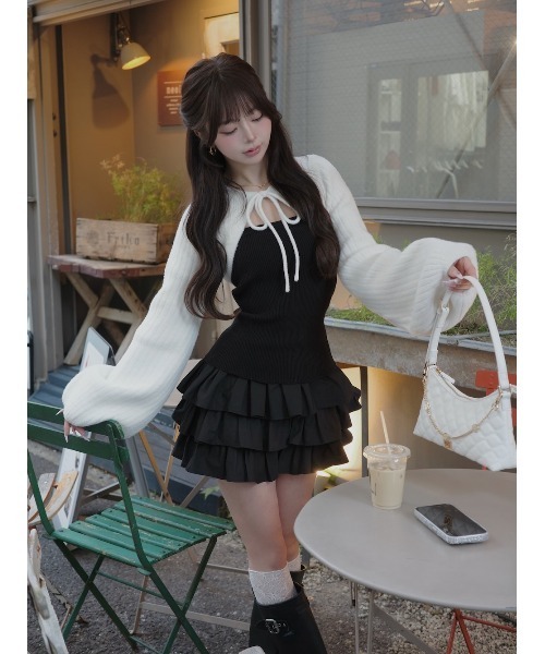 Darich - ダーリッチ darich ランダムフリルポンチミニワンピース BLK FLの通販 by じょえと Darich ティアードフリルミニワンピース FL サイズ ブラック