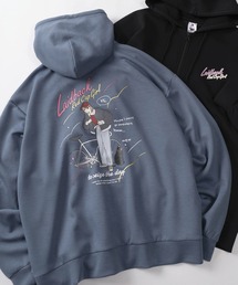 Red Cap Girl（レッドキャプガール）の「【70】【RCG/レッドキャップガール】ダンボールニット バックプリント ジップパーカー/メンズ/レディース/ユニセックス（パーカー）」