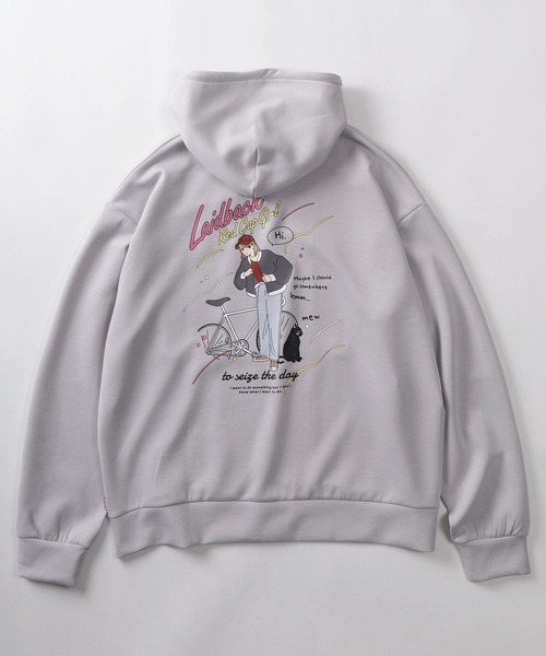 Red Cap Girl(レッドキャプガール)の「【70】【RCG/レッドキャップガール】ダンボールニット バックプリント ジップパーカー/メンズ/レディース/ユニセックス(パーカー・メンズ・ブルー/ブラック/ライトグレー/ホワイト・M/L/XL)」の6枚目の写真