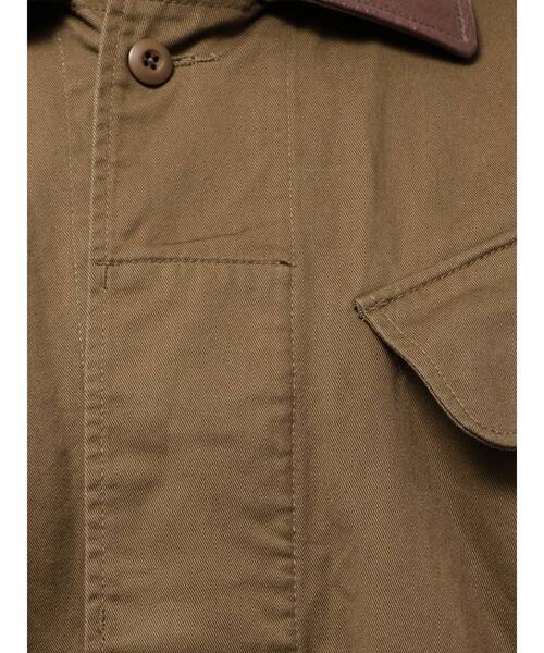 Ungrid(アングリッド)の「レザードッキングミリタリーブルゾン(ブルゾン・レディース・カーキ/ダークブラウン・FREE)」の14枚目の写真