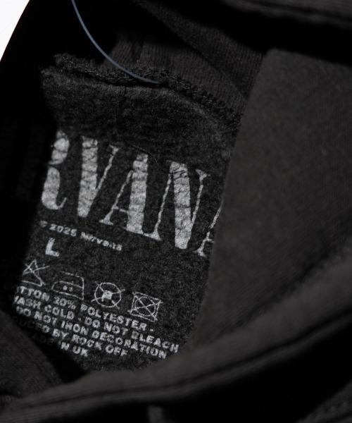 NIRVANA(ニルヴァーナ)の「THRIFTY LOOK スリフティルック / THRIFTY"NIRVANA"HOODIE(パーカー・メンズ・ブラック・LARGE/X-LARGE)」の3枚目の写真