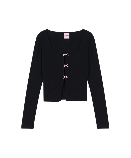 ITZAVIBE(イッザバイブ)の「THREE RIBBON CARDIGAN(カーディガン/ボレロ・レディース・その他・ONE SIZE)」の1枚目の写真