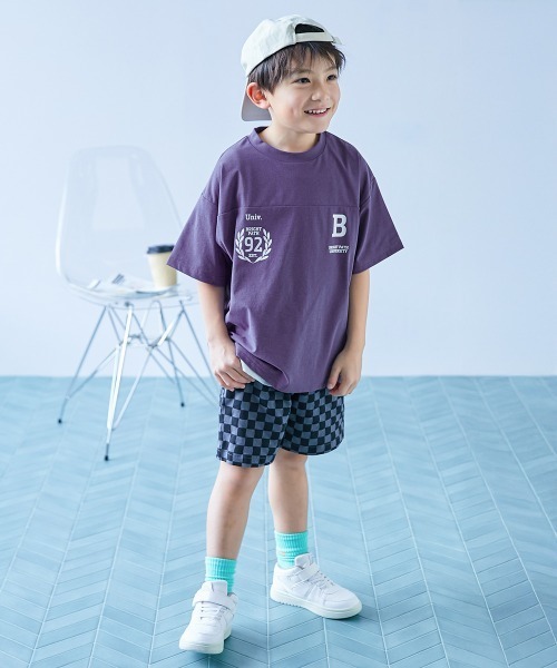 devirock(デビロック)の「【イージーウォッシュ】防汚 えらべるデザイン UVカット 半袖Tシャツ(セットアップ可能)(Tシャツ/カットソー・キッズ・グリーン系1/ブラック系2/ベージュ系1/ライトグレー系1/ブラック系1/パープル系1/ホワイト系1/ホワイト系2・100cm/110cm/120cm/130cm/140cm/150cm/160cm)」の16枚目の写真