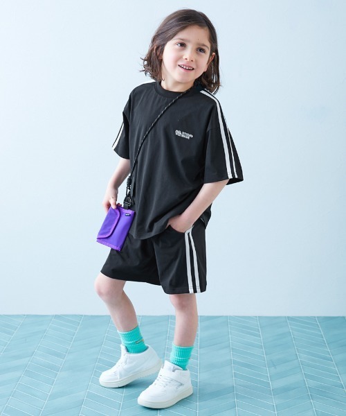 devirock(デビロック)の「【イージーウォッシュ】防汚 えらべるデザイン UVカット 半袖Tシャツ(セットアップ可能)(Tシャツ/カットソー・キッズ・グリーン系1/ブラック系2/ベージュ系1/ライトグレー系1/ブラック系1/パープル系1/ホワイト系1/ホワイト系2・100cm/110cm/120cm/130cm/140cm/150cm/160cm)」の17枚目の写真