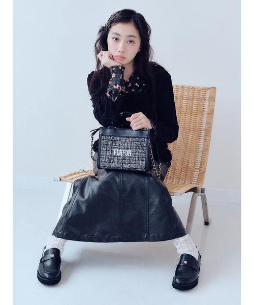 FURFUR（ファーファー）の「ツイード×ベロアヘアクリップセット（その他ヘアアクセサリー・レディース・ブラック/レッド/ピンク・F）」の13枚目の写真