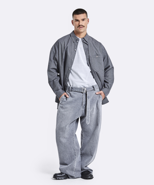 51%（フィフティーワンパーセント）の「Diagonal shirt - grey（シャツ/ブラウス・メンズ・その他・L/M）」の4枚目の写真
