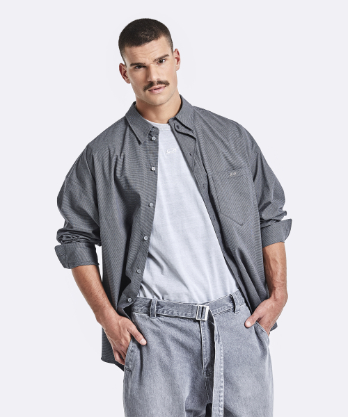 51%（フィフティーワンパーセント）の「Diagonal shirt - grey（シャツ/ブラウス・メンズ・その他・L/M）」の6枚目の写真