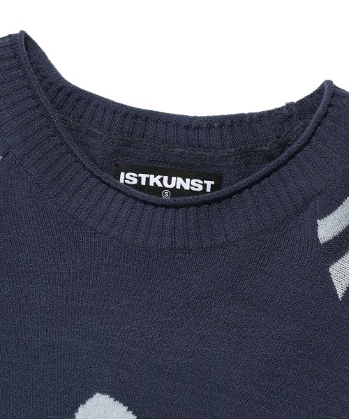 ISTKUNST（イストクンスト）の「STAR STRIPE RAGLAN KNIT_NAVY(IK2FFMK600A)（ニット/セーター・レディース・ネイビー・M/S）」の4枚目の写真