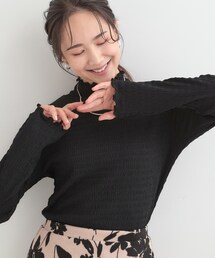 SHOO・LA・RUE | 【洗濯機可/S-LL】レイヤードスタイルにも ぽこぽこジャカード ハイネックトップス(Tシャツ/カットソー)