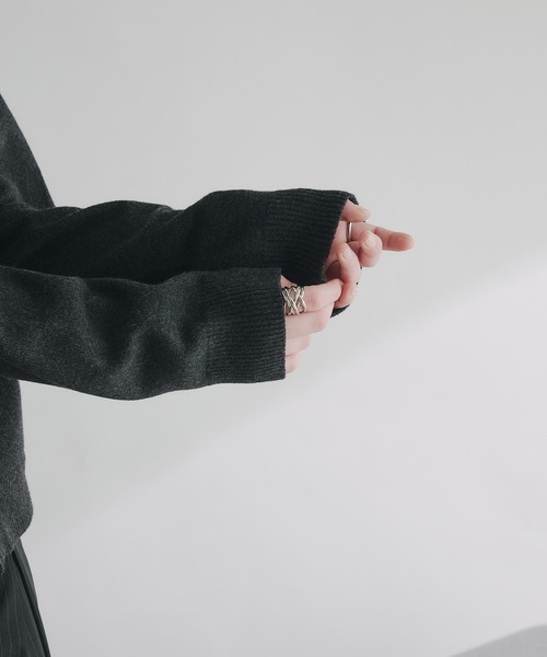 selle glant（セレグランテ）の「V NECK ZIP KNIT CARDIGAN/Vネックジップニットカーディガン（ニット/セーター・メンズ・チャコールグレー/スモークピンク・SMALL/MEDIUM/LARGE）」の15枚目の写真