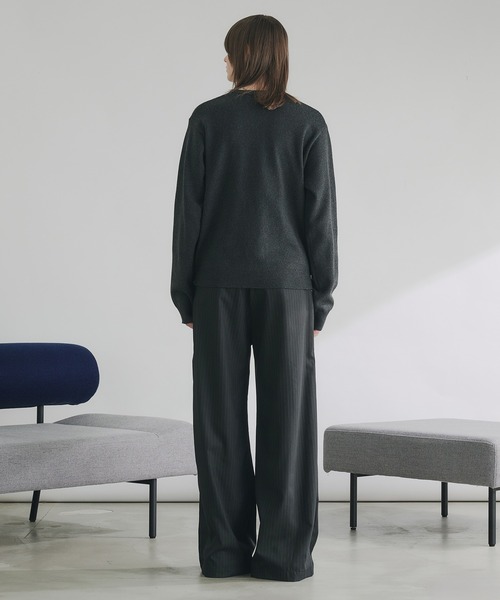 selle glant（セレグランテ）の「V NECK ZIP KNIT CARDIGAN/Vネックジップニットカーディガン（ニット/セーター・メンズ・チャコールグレー/スモークピンク・SMALL/MEDIUM/LARGE）」の21枚目の写真