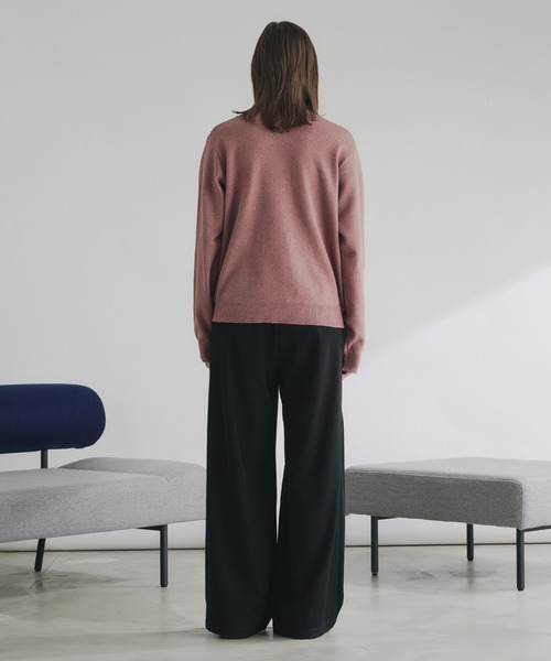 V NECK ZIP KNIT CARDIGAN/Vネックジップニットカーディガン（ニット